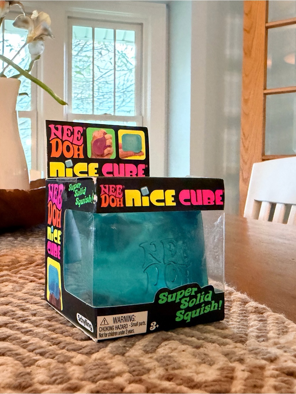 NeeDoh Nice Cube BLUE 💙 Schylling Super Solid Squish NEW IN BOX